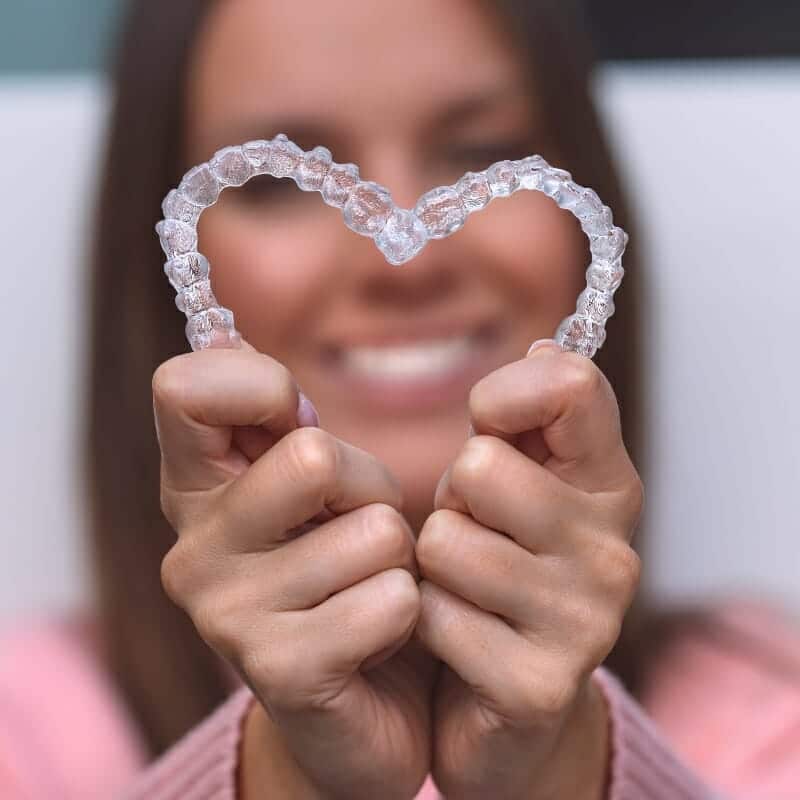 invisalign in the shape of a heart