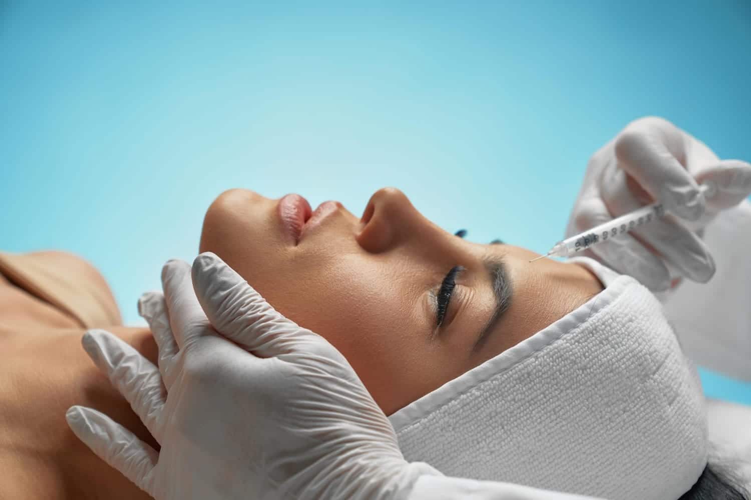 woman receiving botox