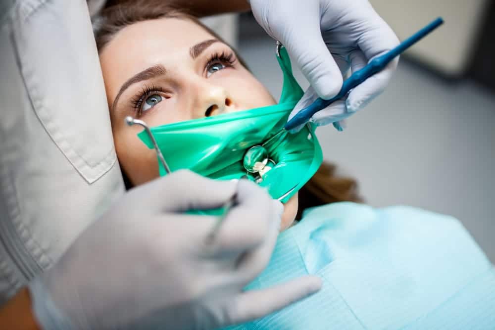 patient receiving emergency dental care